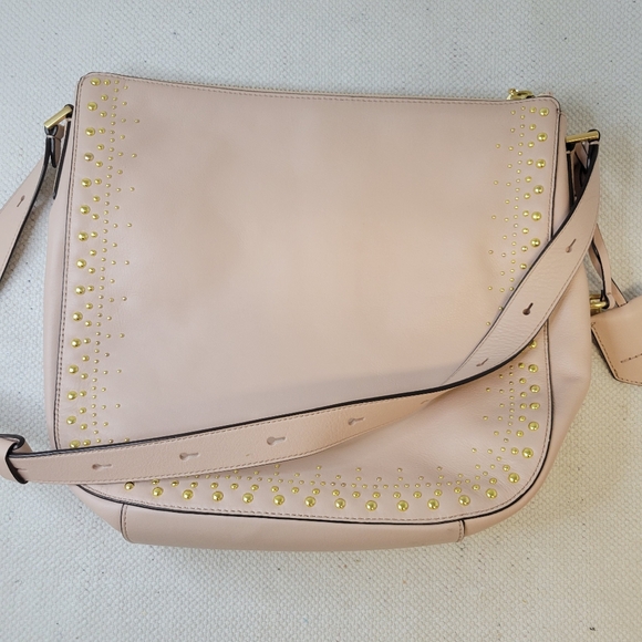 Cole Haan Marli Studded Bucket Hobo Bag Blush - Picture 3 of 9